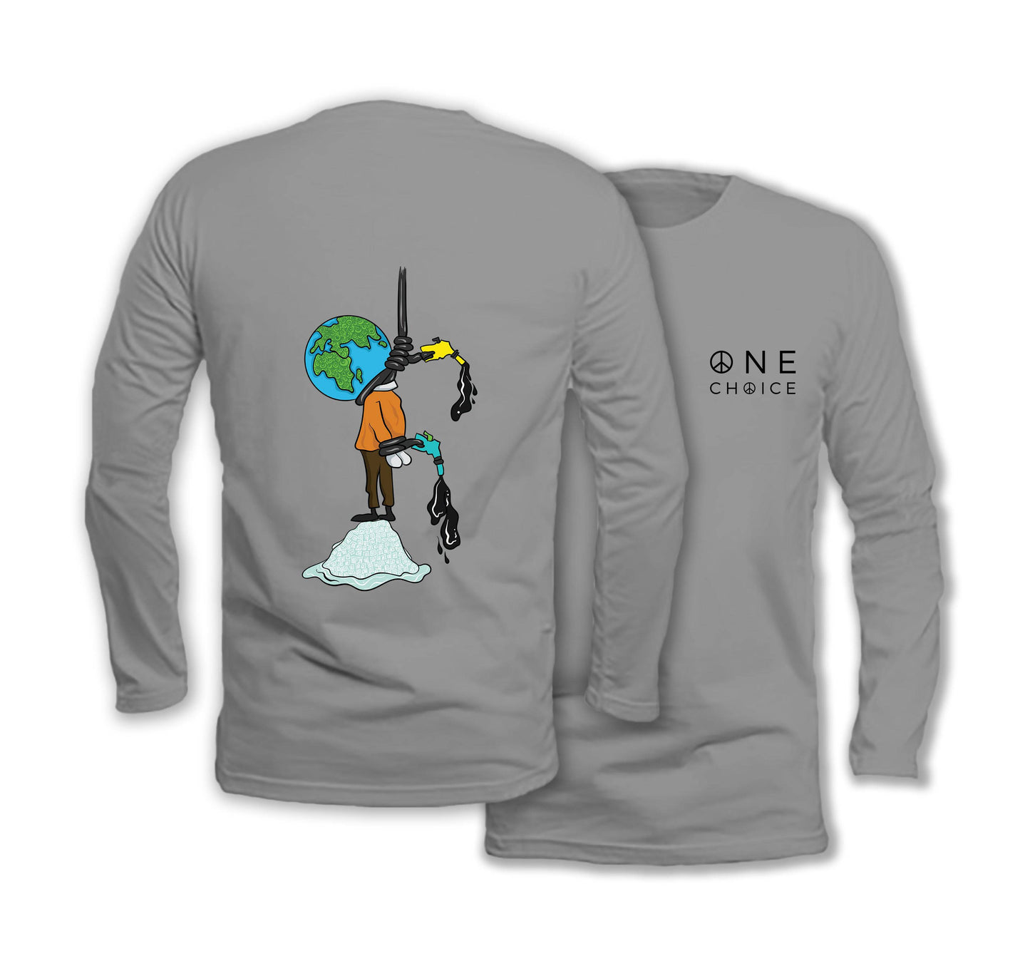 Ecocide - Long Sleeve Organic Cotton T-Shirt - One Choice Apparel