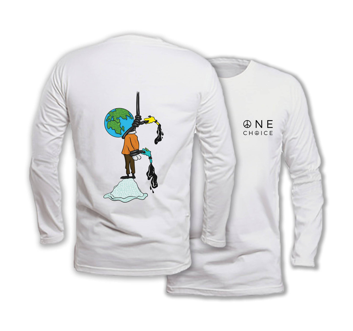 Ecocide - Long Sleeve Organic Cotton T-Shirt - One Choice Apparel