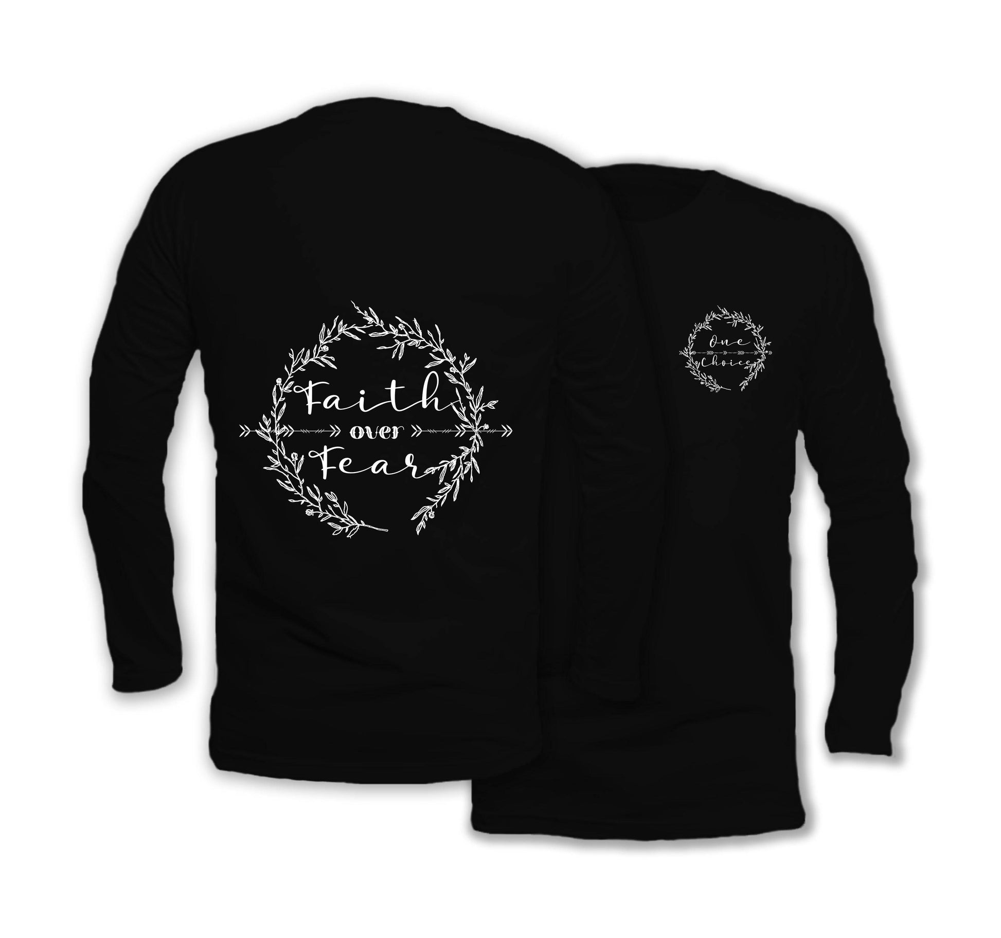 Faith Over Fear - Long Sleeve Organic Cotton T-Shirt - One Choice Apparel