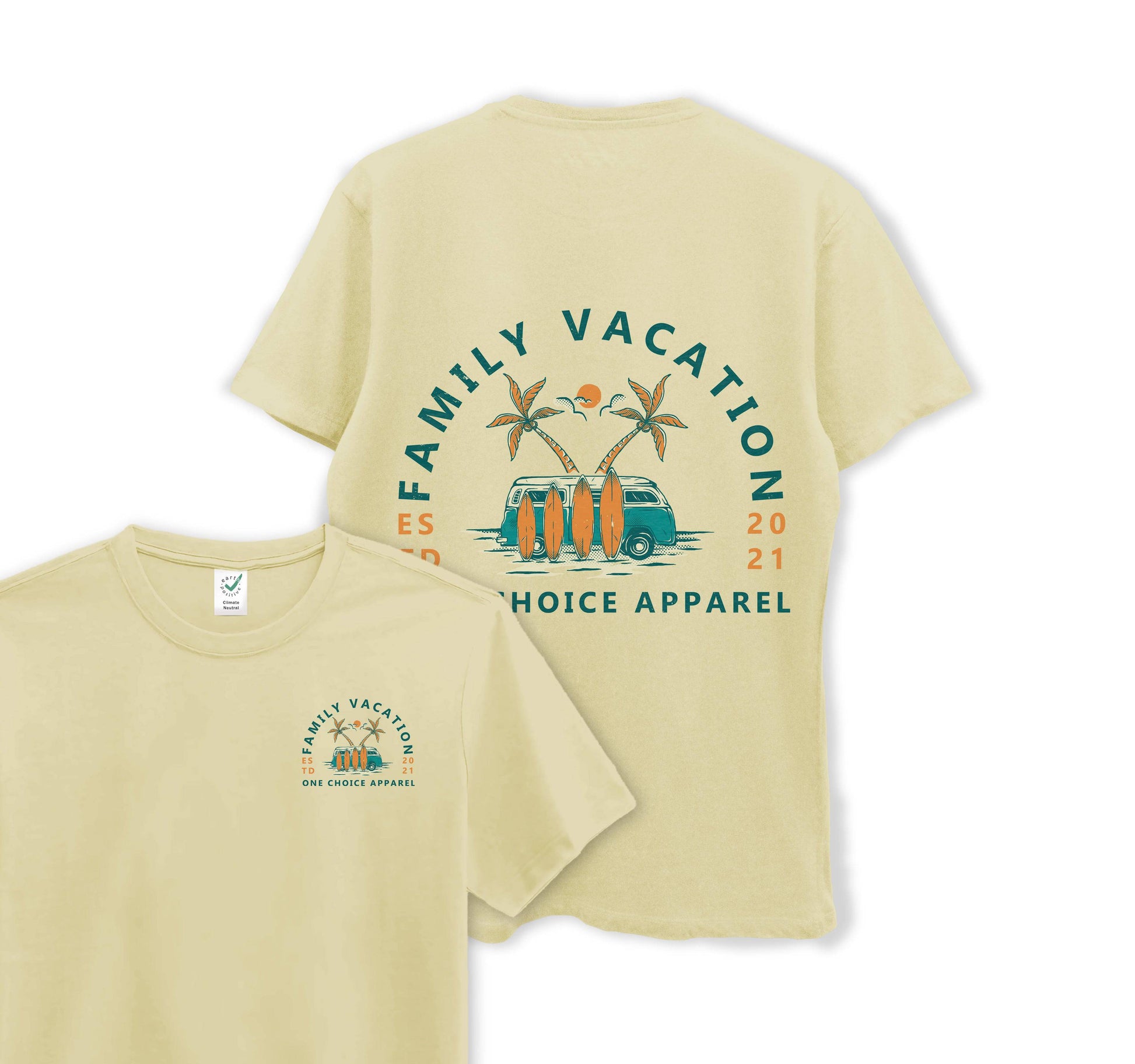 Family Vacation - Organic Cotton Tee - One Choice Apparel