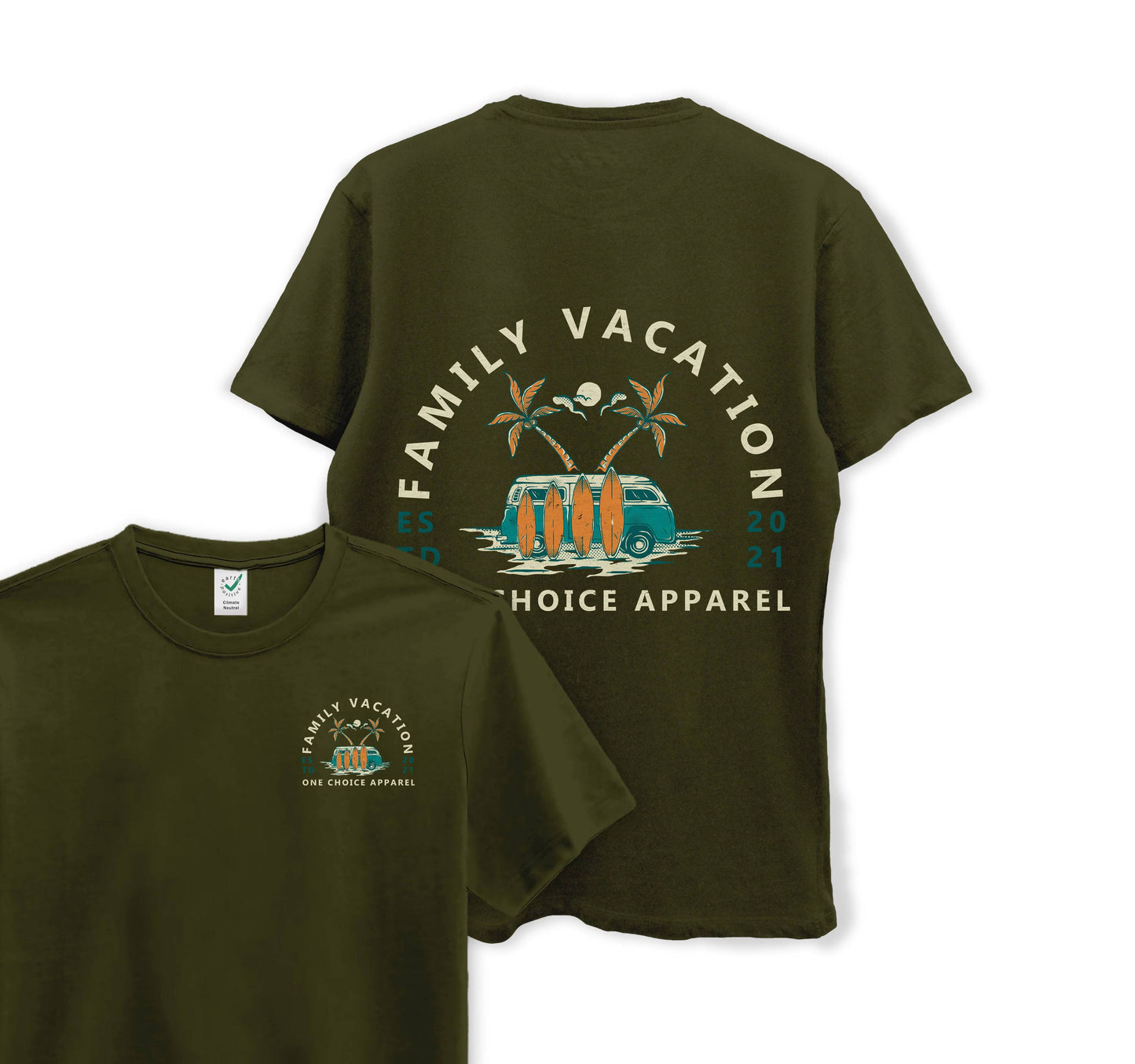 Family Vacation - Organic Cotton Tee - One Choice Apparel