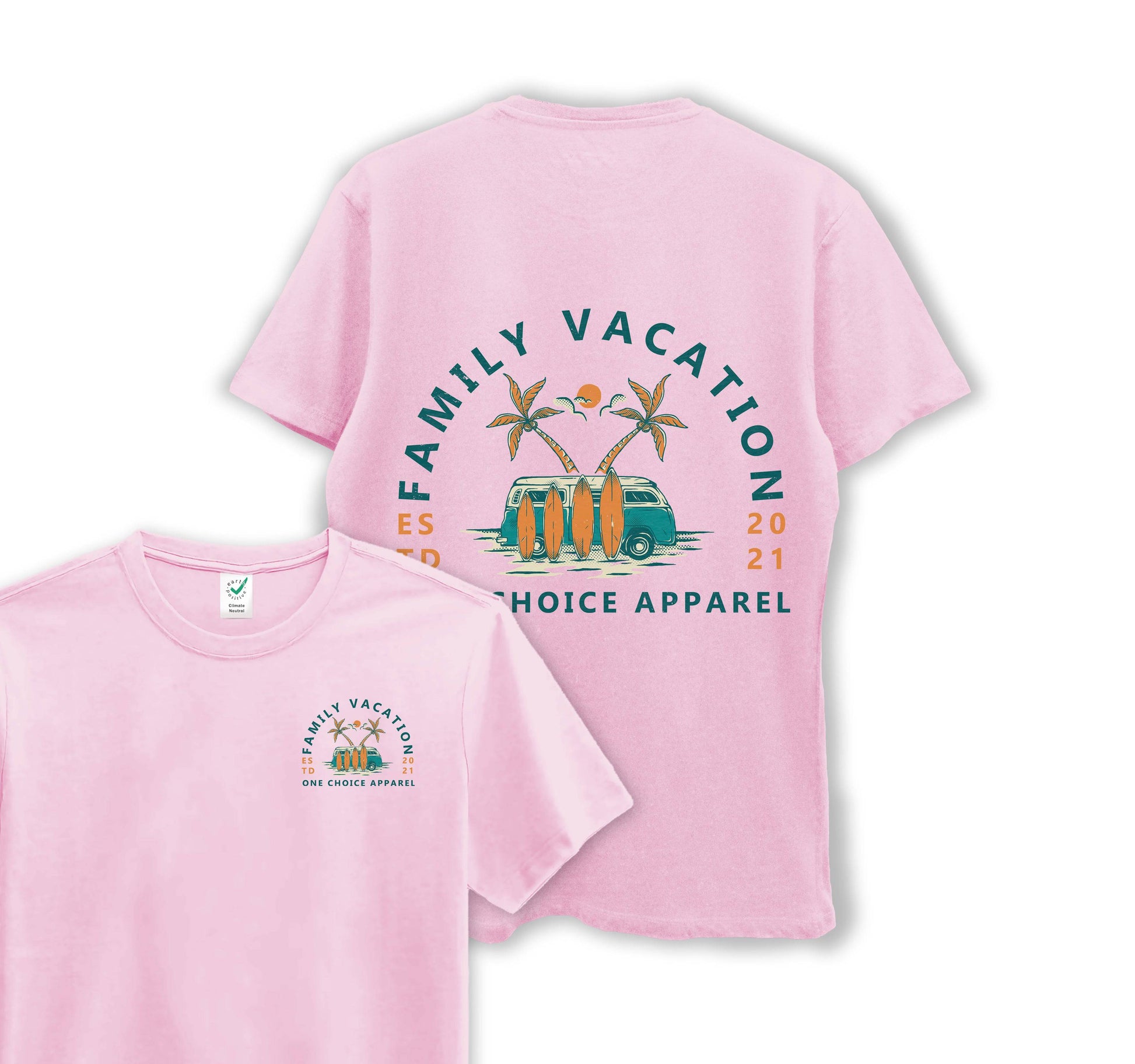 Family Vacation - Organic Cotton Tee - One Choice Apparel