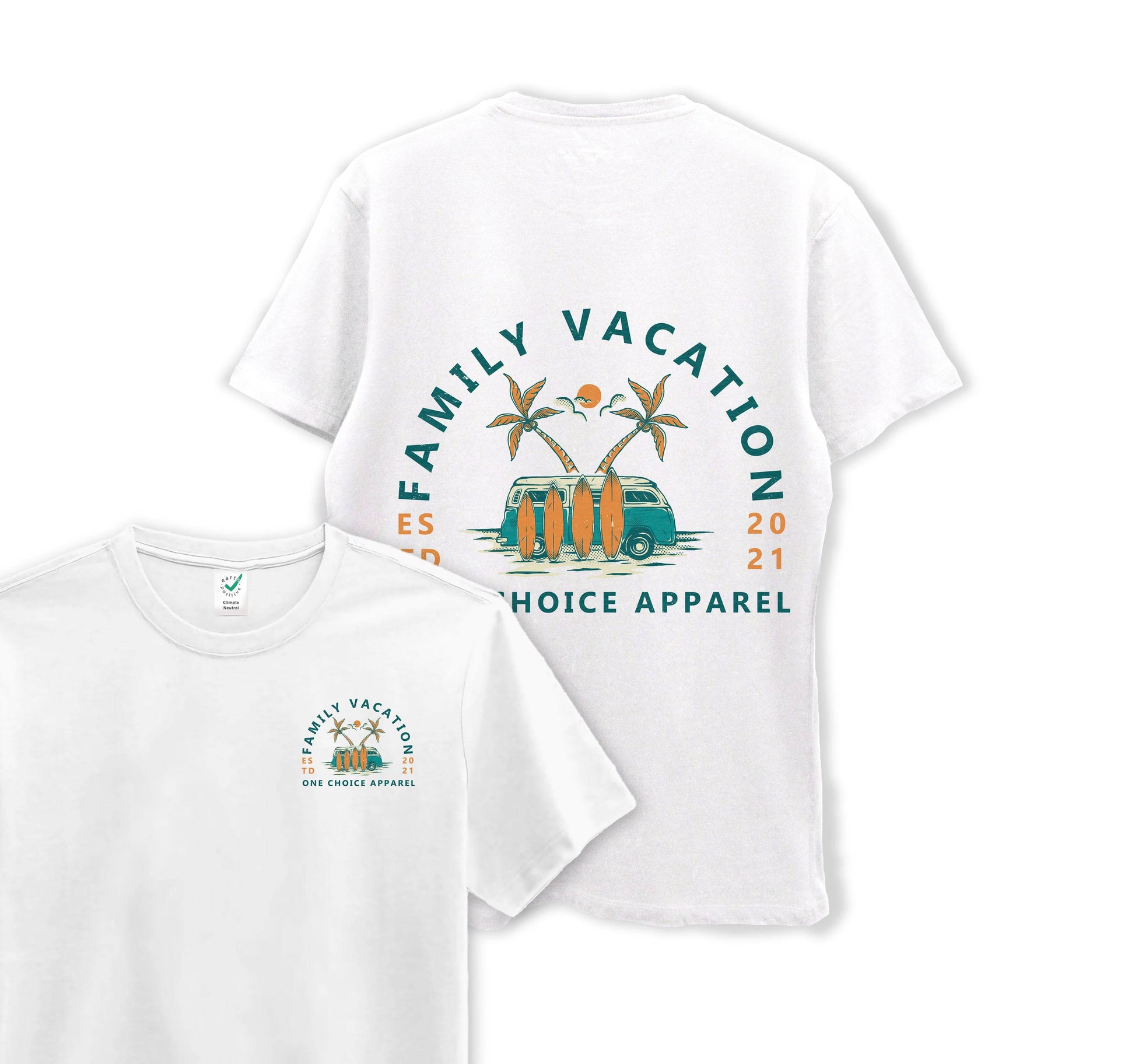 Family Vacation - Organic Cotton Tee - One Choice Apparel