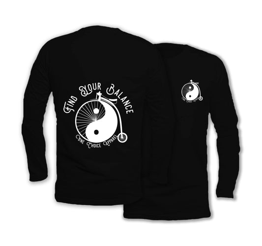 Find Your Balance - Long Sleeve Organic Cotton T-Shirt - One Choice Apparel