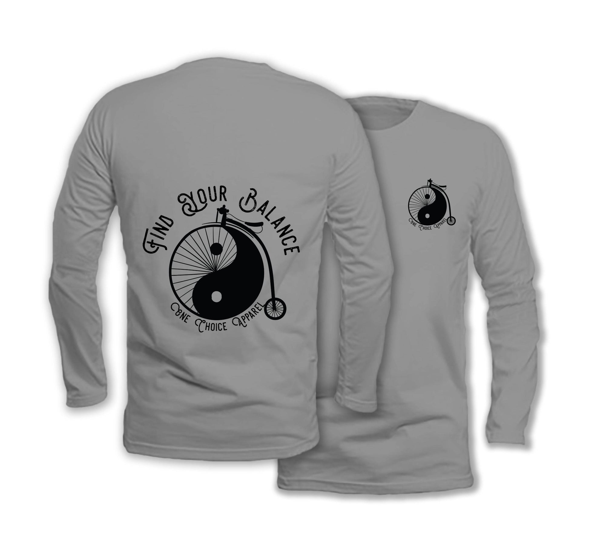 Find Your Balance - Long Sleeve Organic Cotton T-Shirt - One Choice Apparel