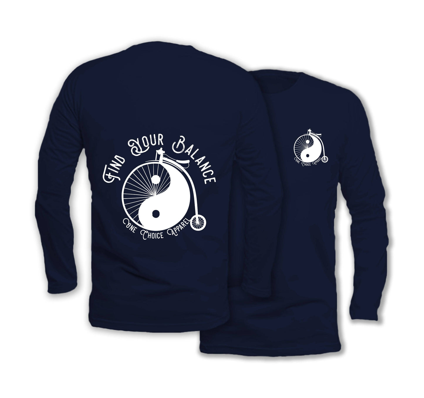 Find Your Balance - Long Sleeve Organic Cotton T-Shirt - One Choice Apparel