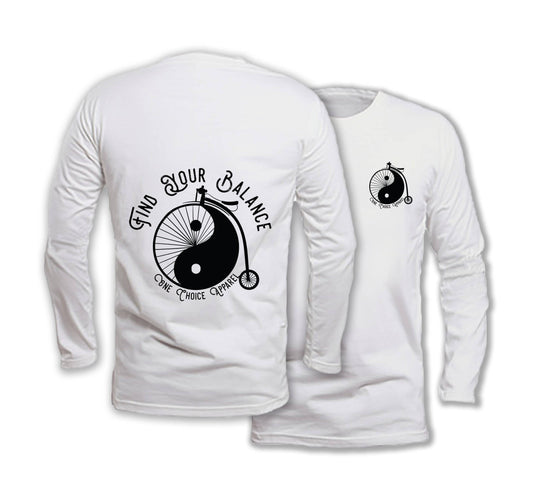 Find Your Balance - Long Sleeve Organic Cotton T-Shirt - One Choice Apparel