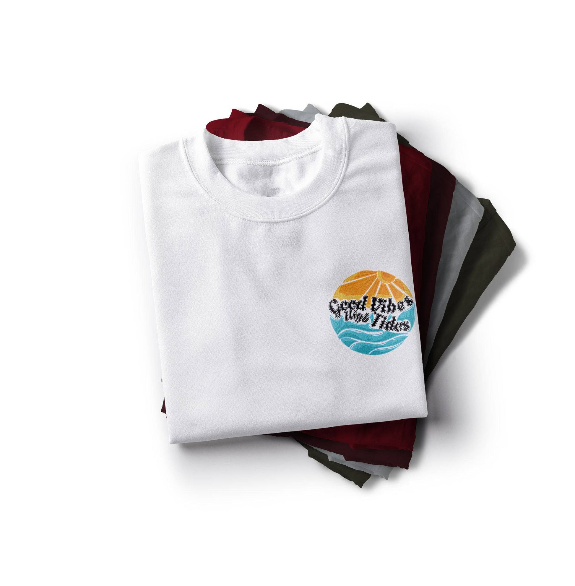 Good Vibes With High Tides - Organic Cotton Tee - One Choice Apparel