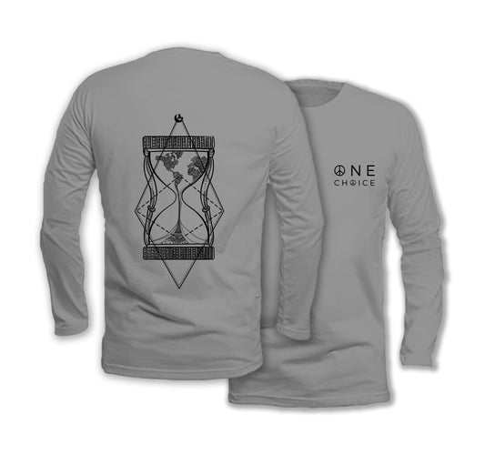 Hourglass - Long Sleeve Organic Cotton T-Shirt - One Choice Apparel