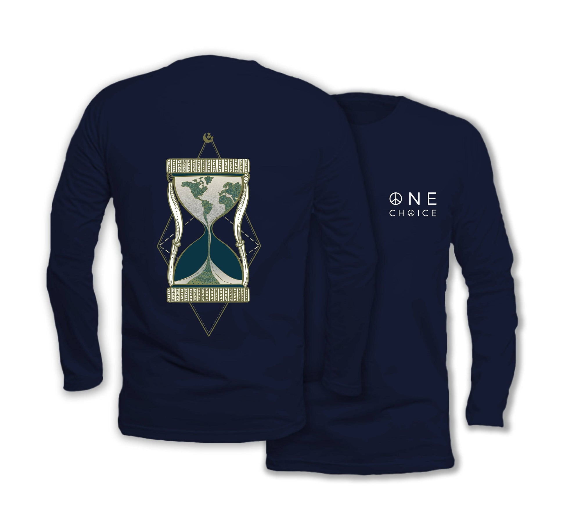 Hourglass - Long Sleeve Organic Cotton T-Shirt - One Choice Apparel