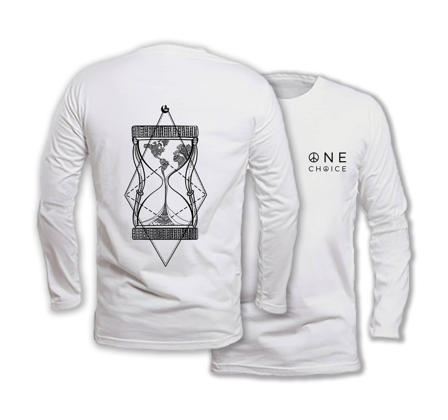 Hourglass - Long Sleeve Organic Cotton T-Shirt - One Choice Apparel