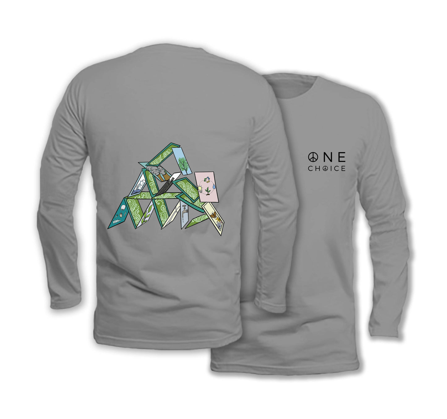 House Of Cards - Long Sleeve Organic Cotton T-Shirt - One Choice Apparel