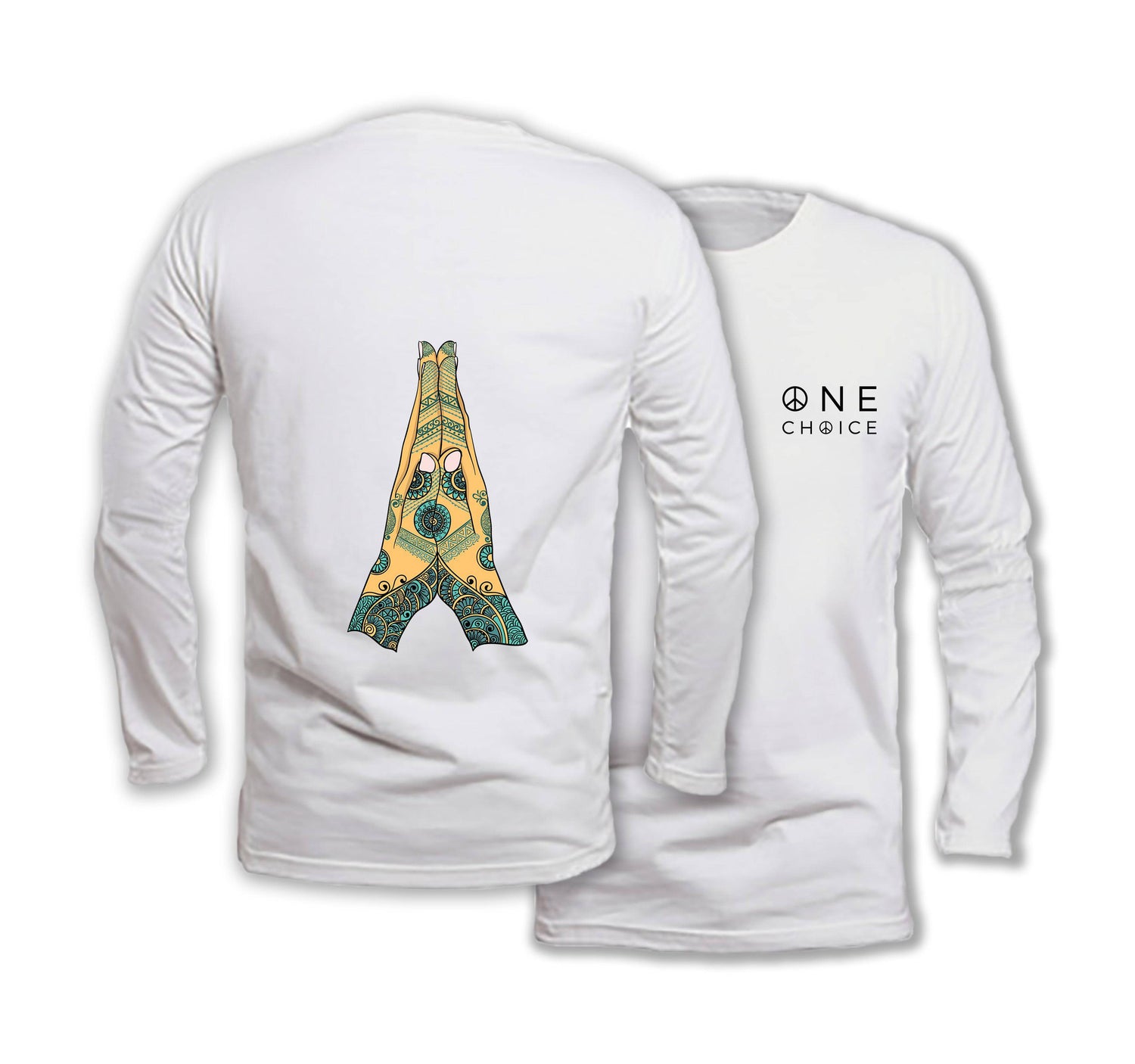 Joined Hands - Long Sleeve Organic Cotton T-Shirt - One Choice Apparel