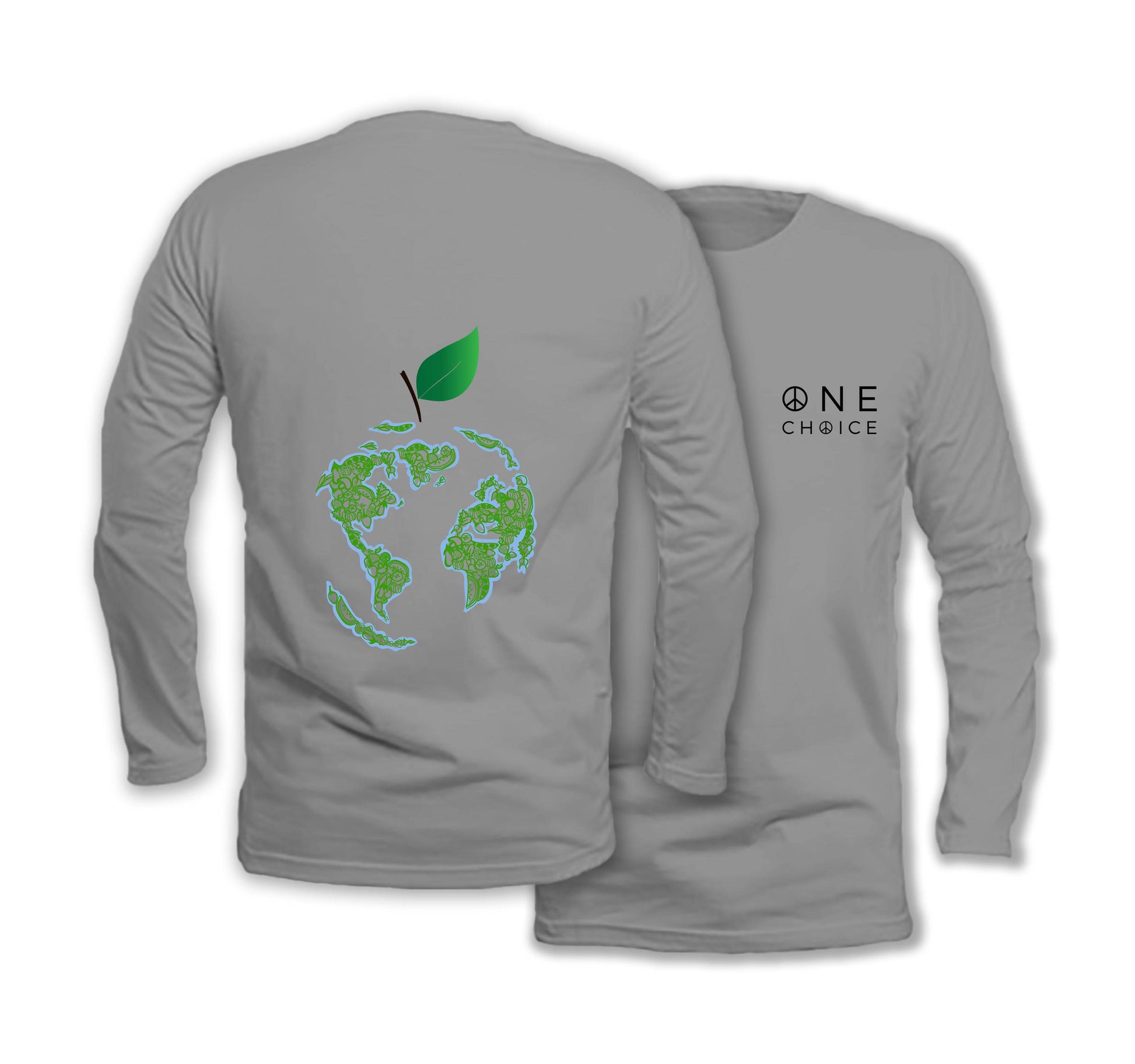 Keep It Green - Long Sleeve Organic Cotton T-Shirt - One Choice Apparel