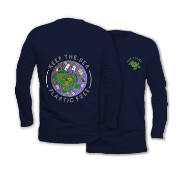 Keep the sea plastic free - Long Sleeve Organic Cotton T-Shirt - One Choice Apparel