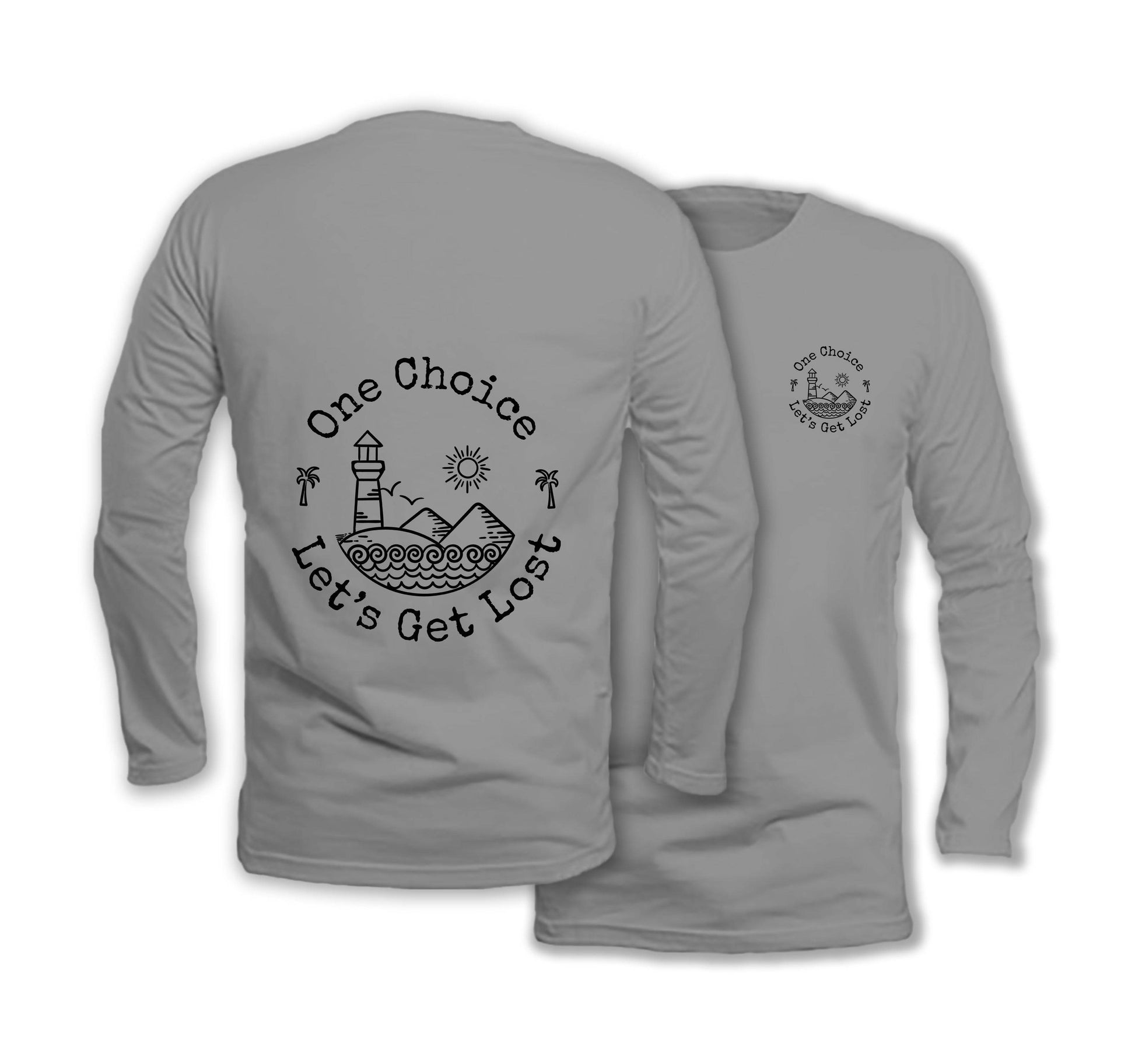 Lets Get Lost - Long Sleeve Organic Cotton T-Shirt - One Choice Apparel