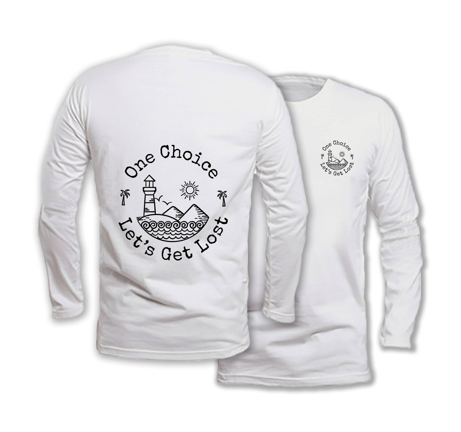 Lets Get Lost - Long Sleeve Organic Cotton T-Shirt - One Choice Apparel