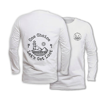 Lets Get Lost - Long Sleeve Organic Cotton T-Shirt - One Choice Apparel