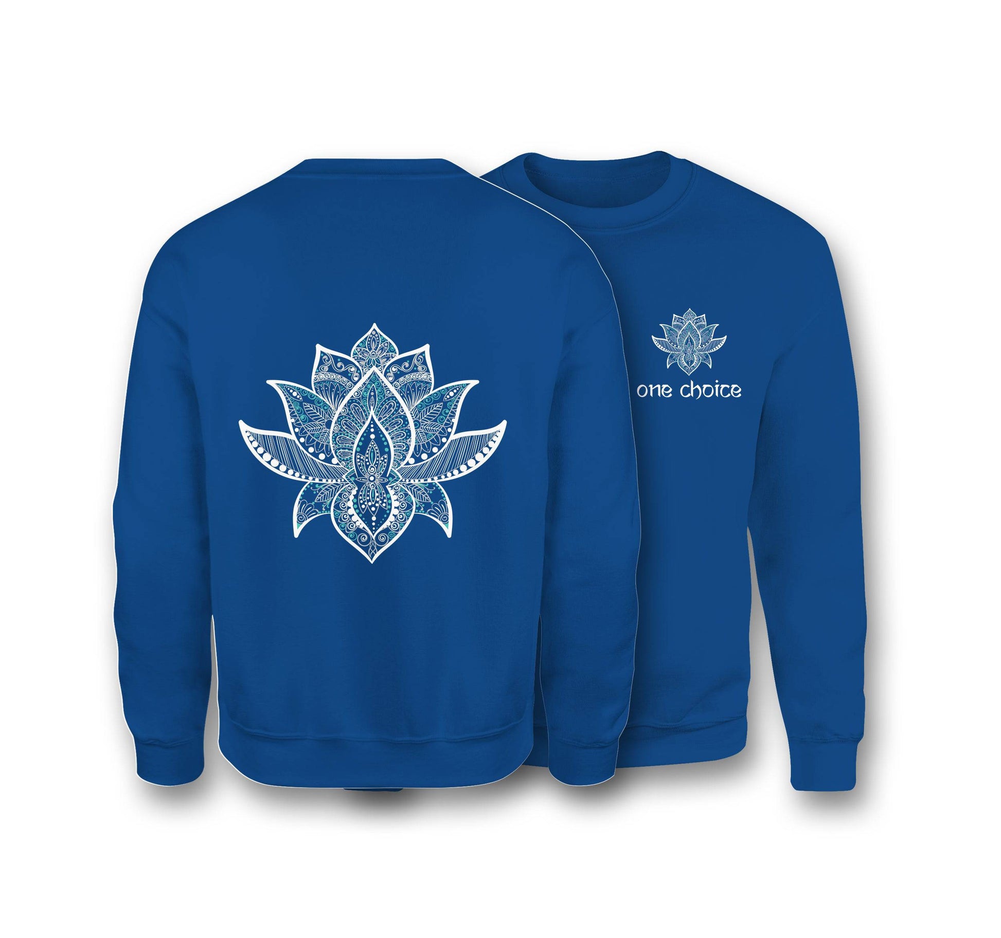 Lotus Symbol - Organic Cotton Sweatshirt - One Choice Apparel