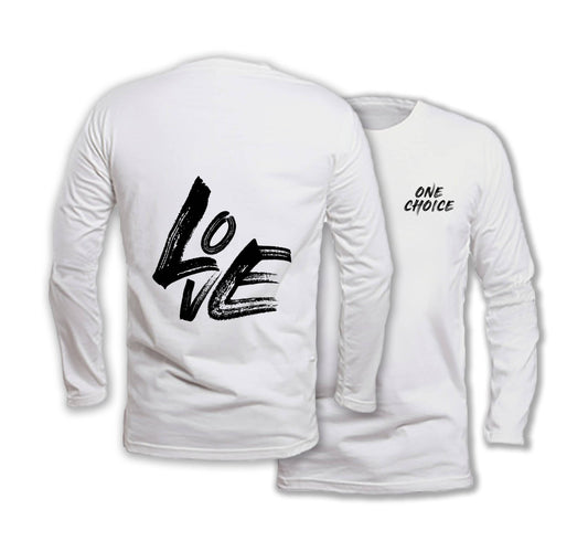 LOVE - Long Sleeve Organic Cotton T-Shirt - One Choice Apparel