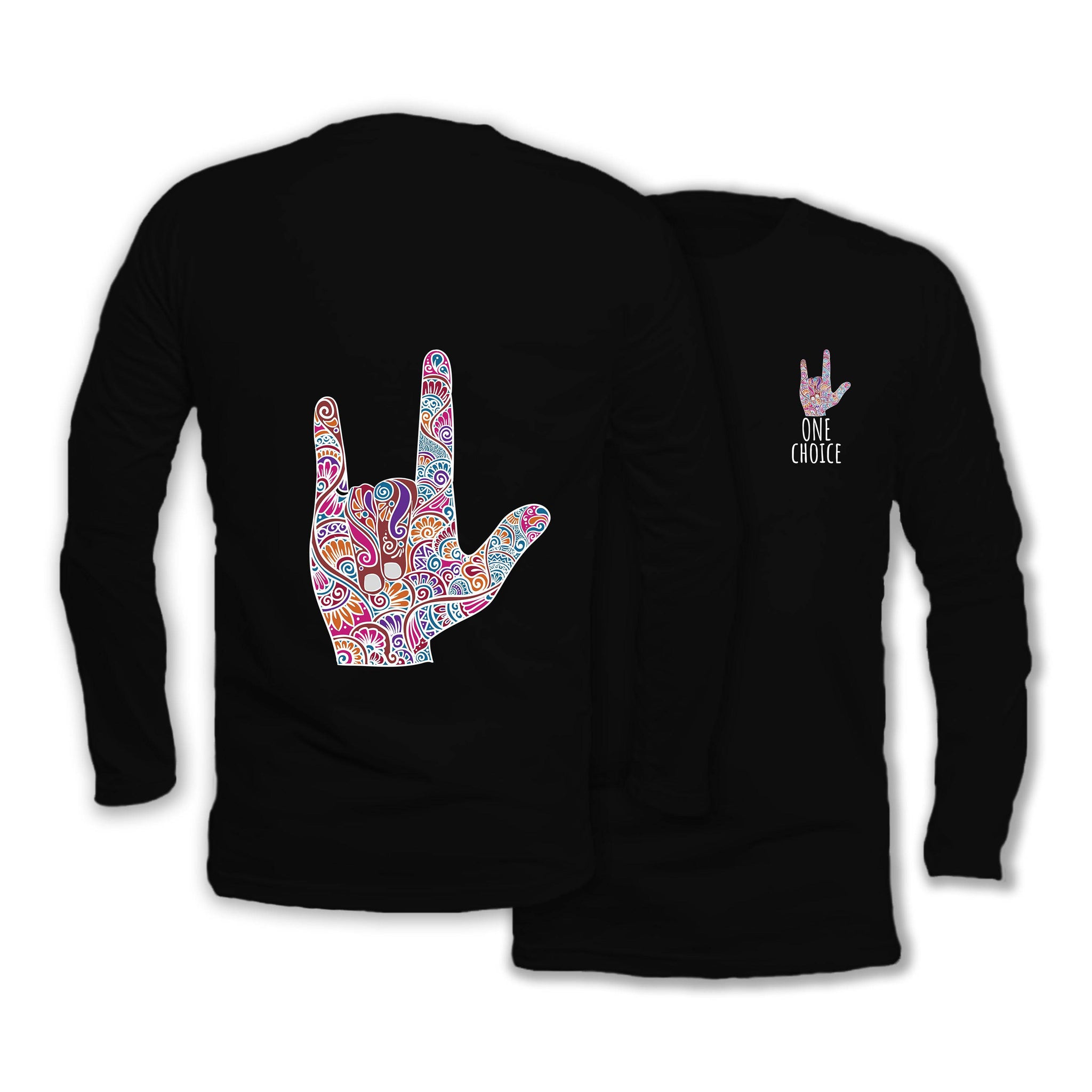 Love Sign - Long Sleeve Organic Cotton T-Shirt - One Choice Apparel