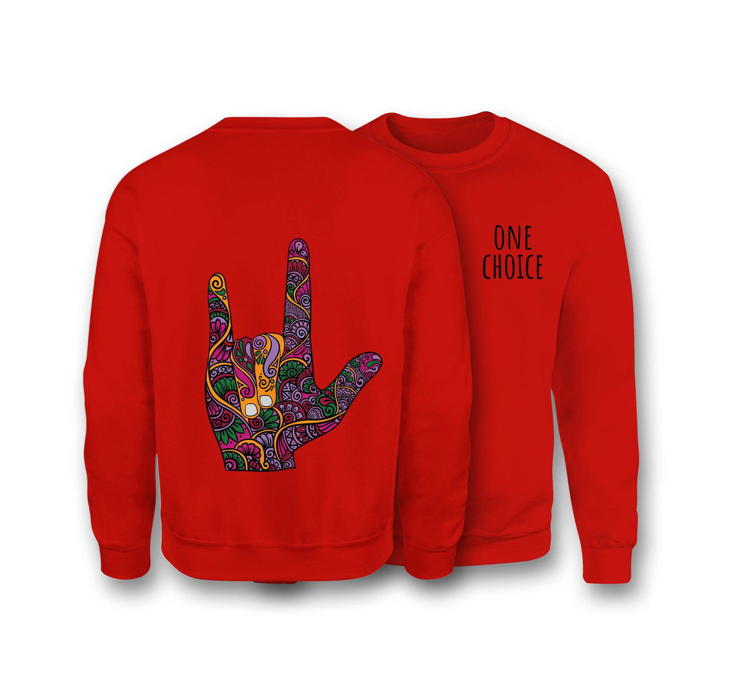 Love Sign - Organic Cotton Sweatshirt - One Choice Apparel