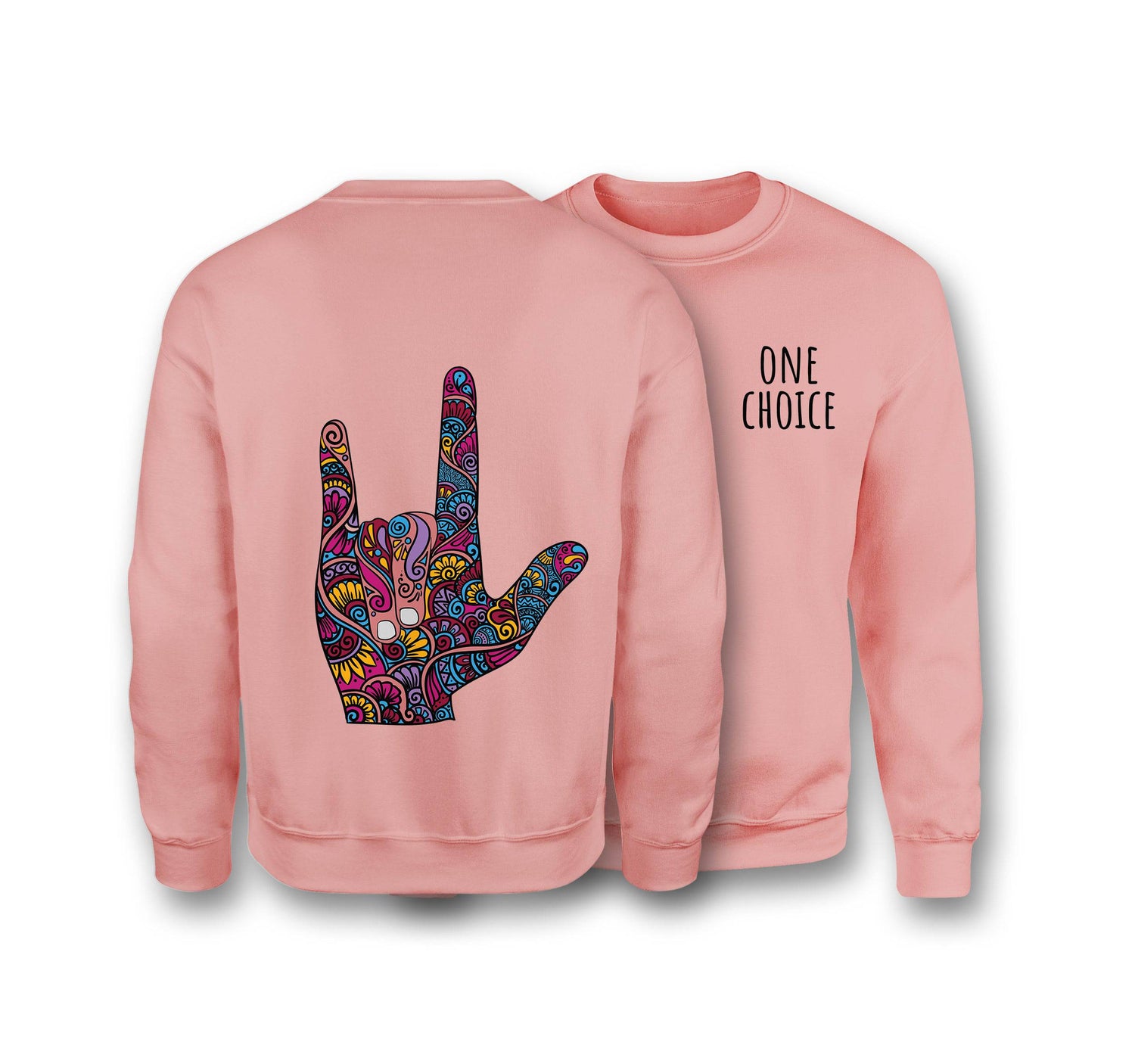 Love Sign - Organic Cotton Sweatshirt - One Choice Apparel