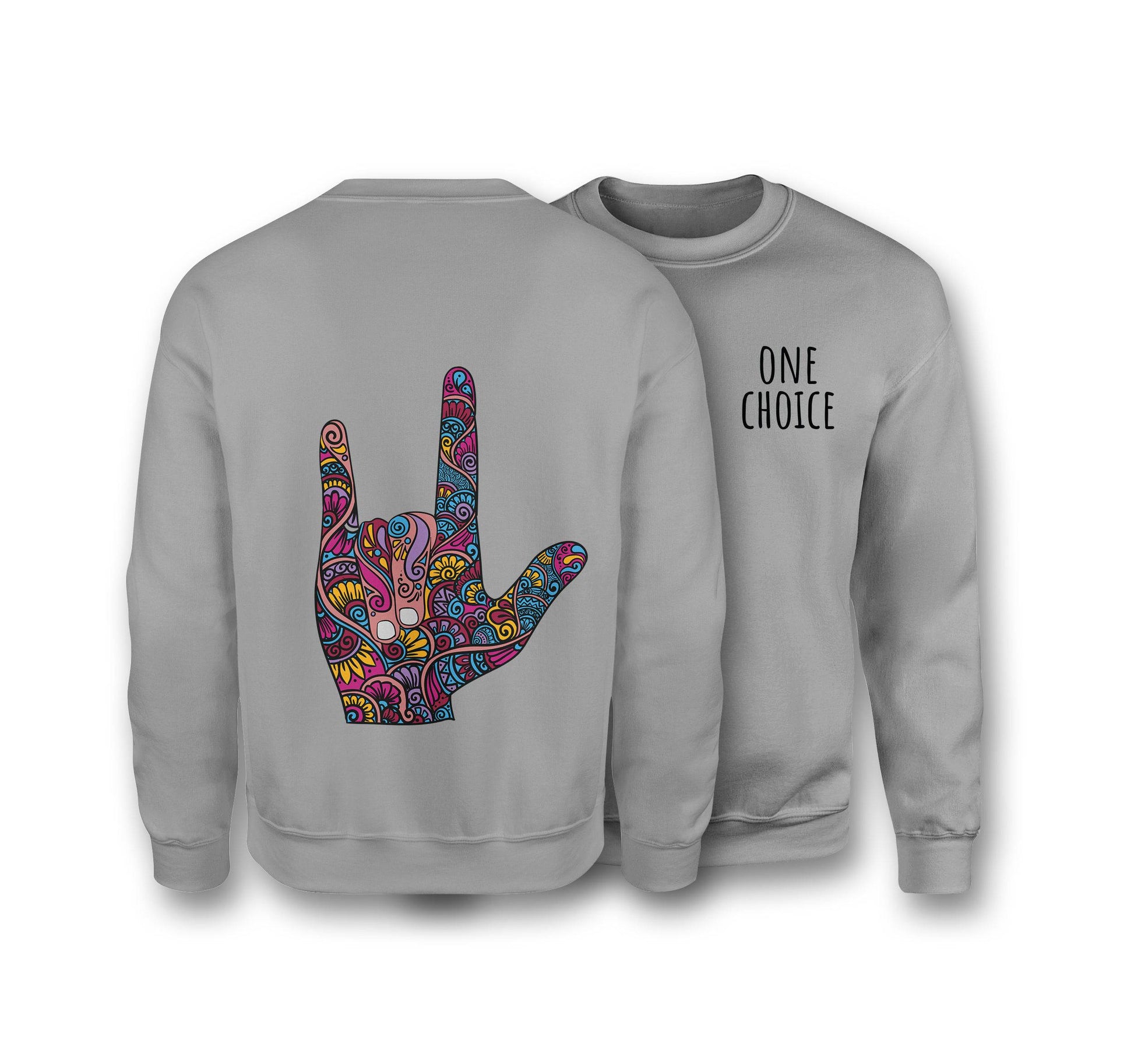 Love Sign - Organic Cotton Sweatshirt - One Choice Apparel