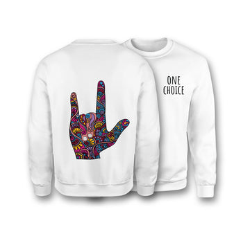 Love Sign - Organic Cotton Sweatshirt - One Choice Apparel