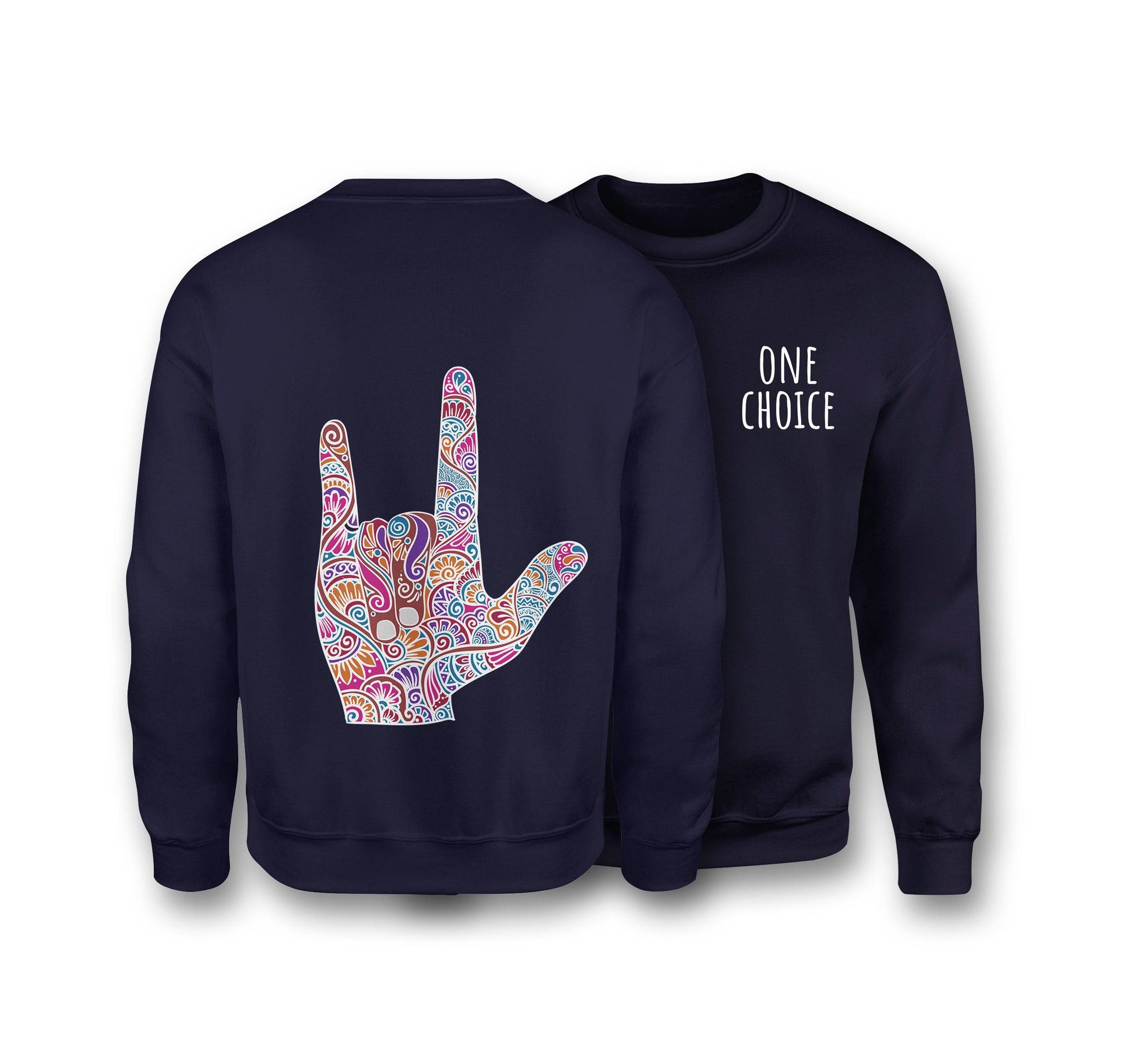 Love Sign - Organic Cotton Sweatshirt - One Choice Apparel