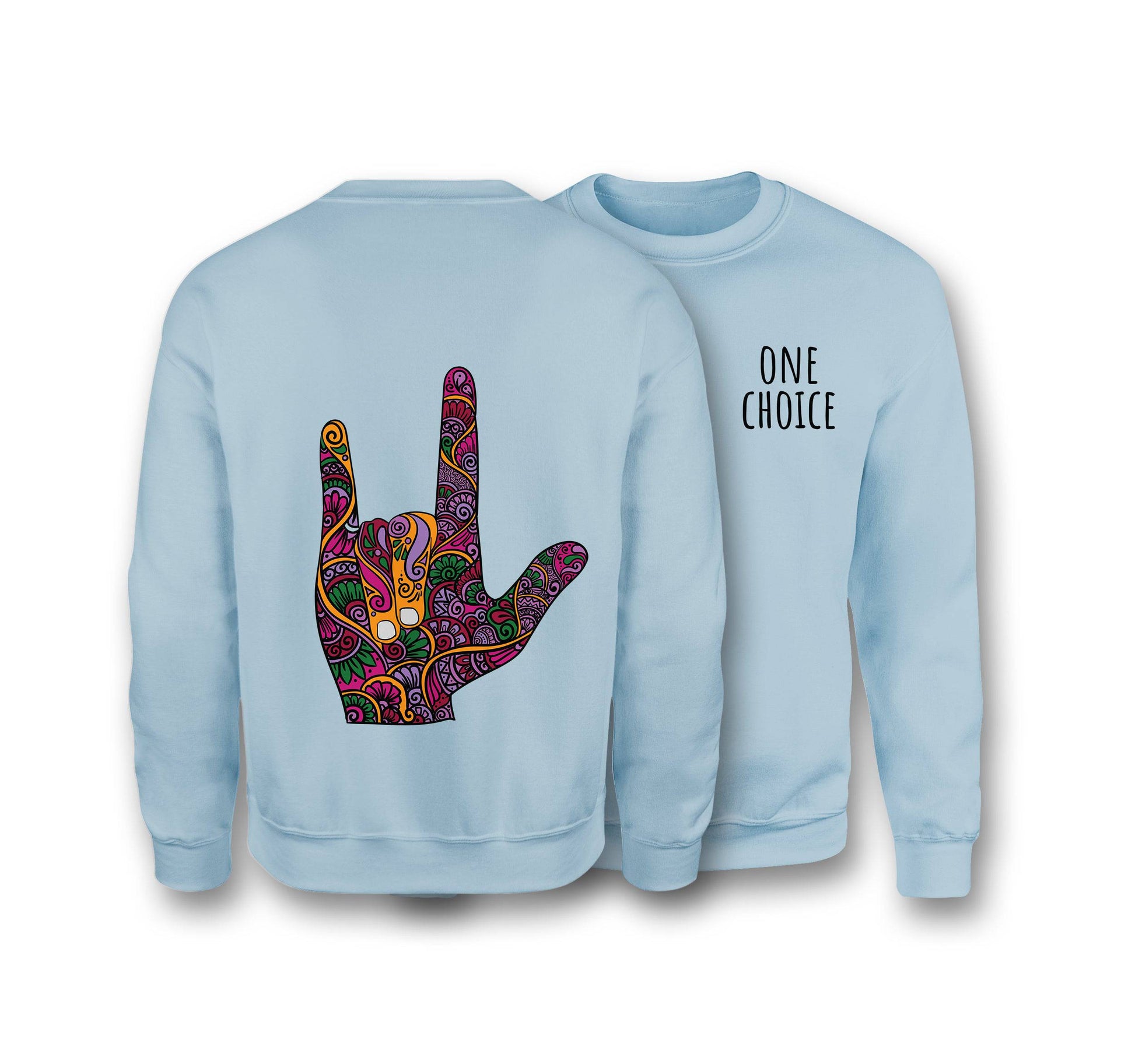 Love Sign - Organic Cotton Sweatshirt - One Choice Apparel