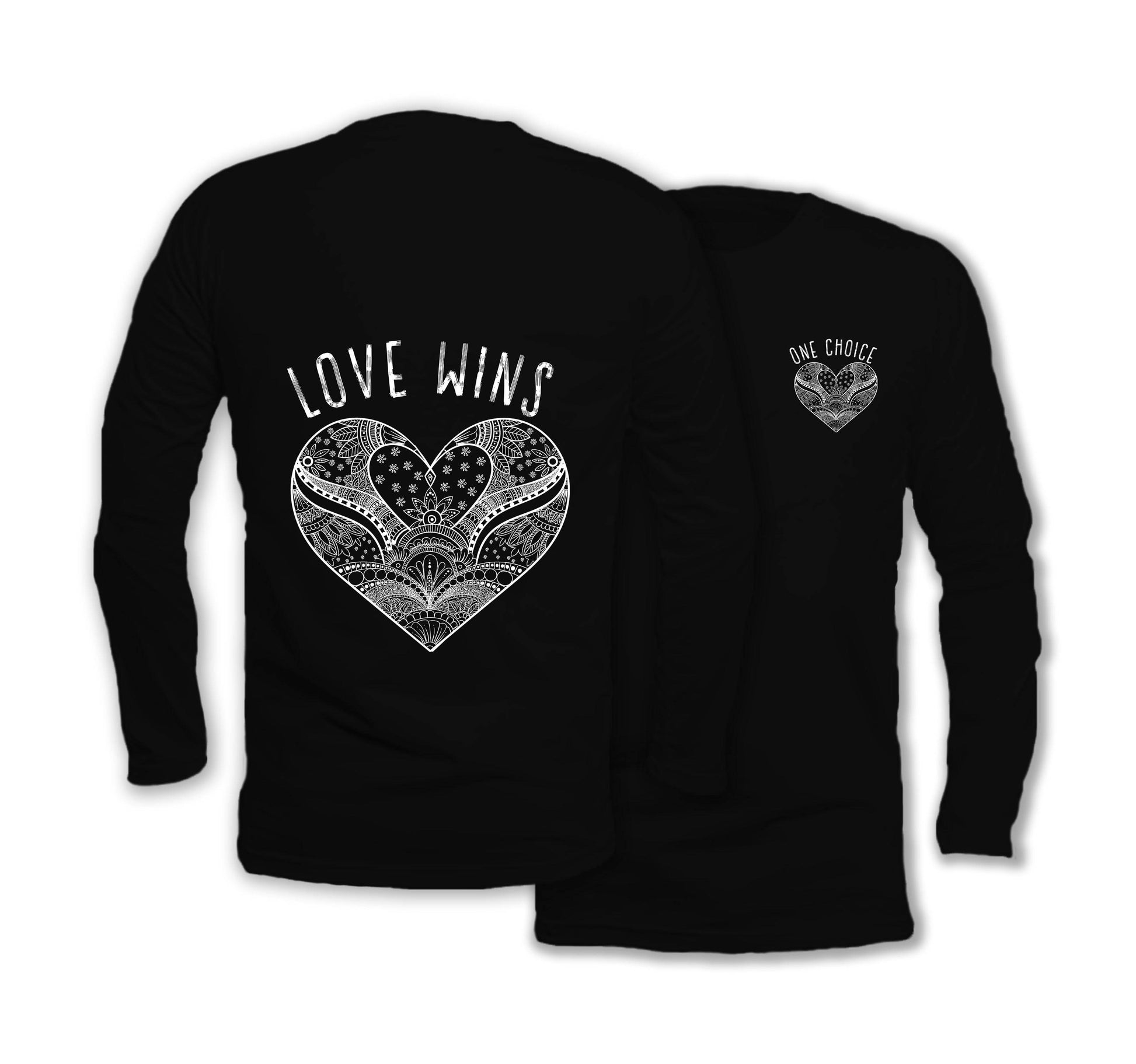 Love Wins - Long Sleeve Organic Cotton T-Shirt - One Choice Apparel