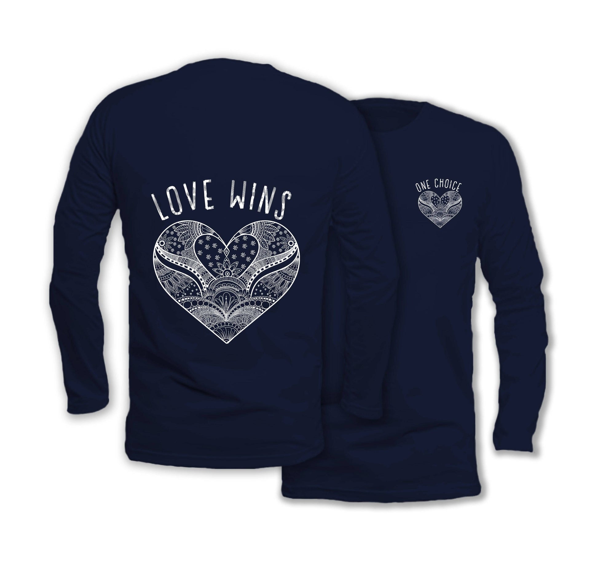 Love Wins - Long Sleeve Organic Cotton T-Shirt - One Choice Apparel