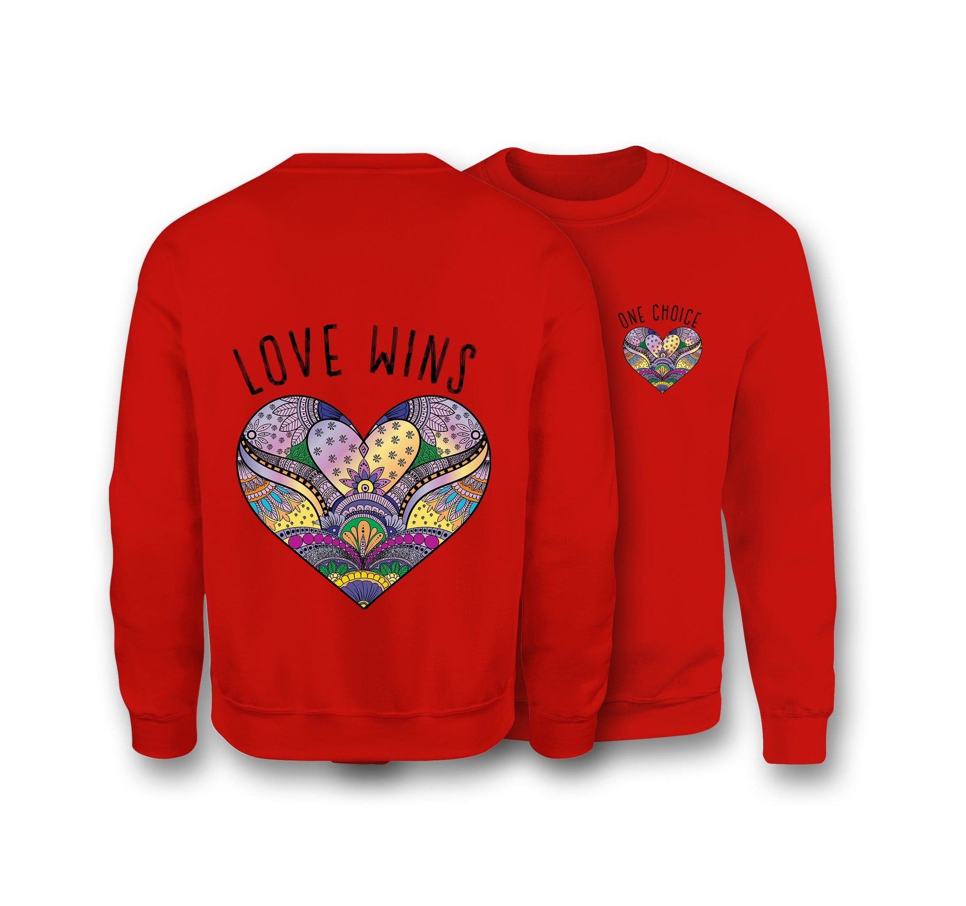 Love Wins Sweatshirt - Organic Cotton Sweatshirt - One Choice Apparel