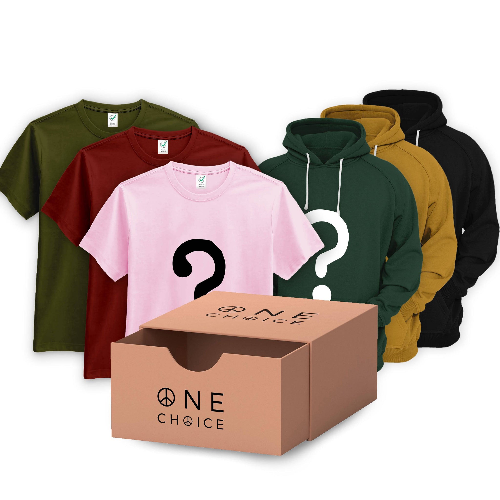 Lucky Dip MEGA Box / Three T Shirts AND Three Hoodies - One Choice Apparel
