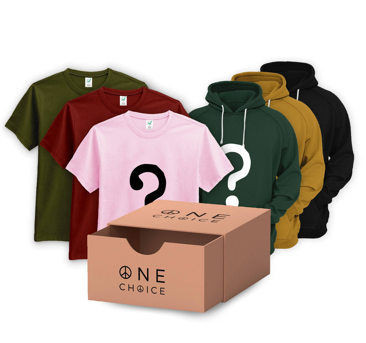 Lucky Dip MEGA Box / Three T Shirts AND Three Hoodies - One Choice Apparel