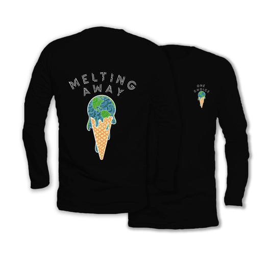 Melting Away - Long Sleeve Organic Cotton T-Shirt - One Choice Apparel