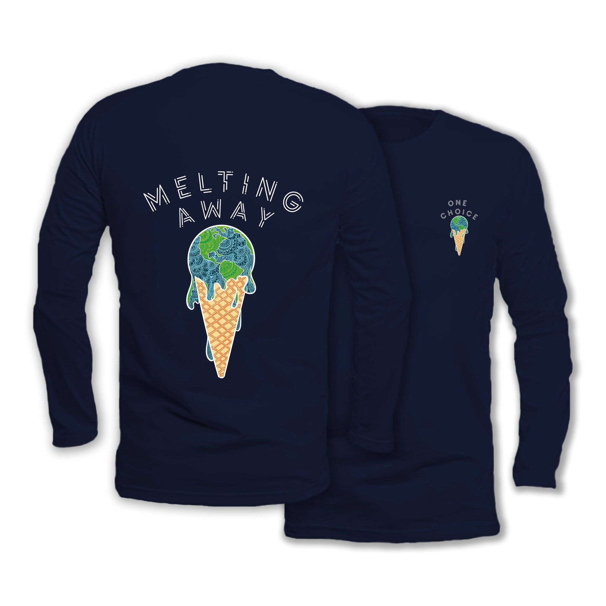Melting Away - Long Sleeve Organic Cotton T-Shirt - One Choice Apparel
