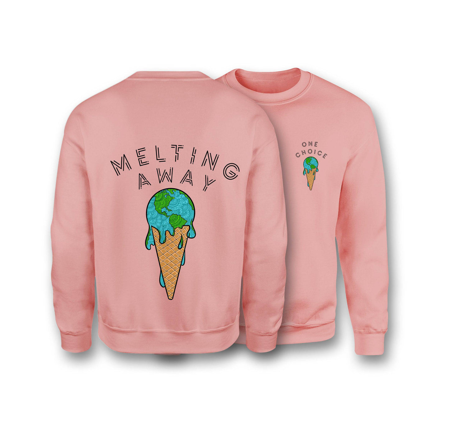 Melting Away Sweatshirt - Organic Cotton Sweatshirt - One Choice Apparel