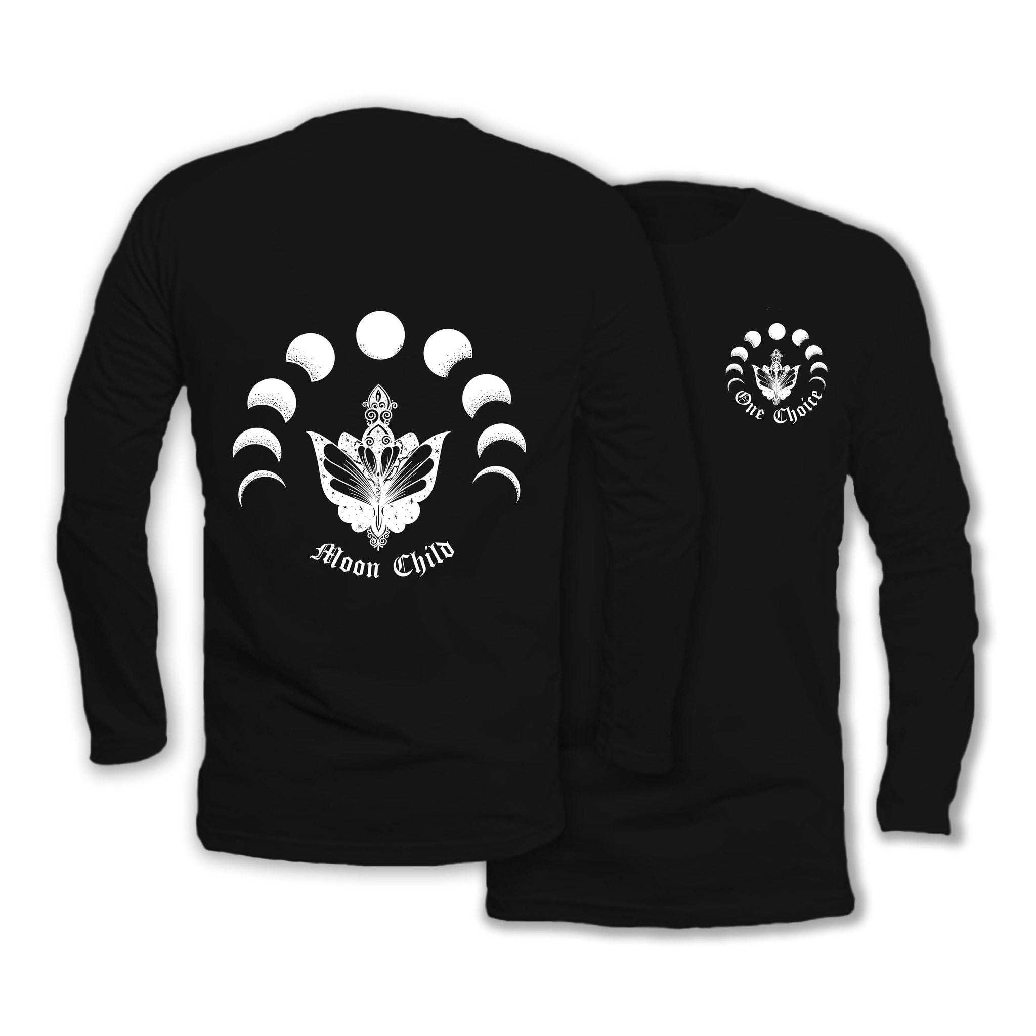 Moon Child - Long Sleeve Organic Cotton T-Shirt - One Choice Apparel