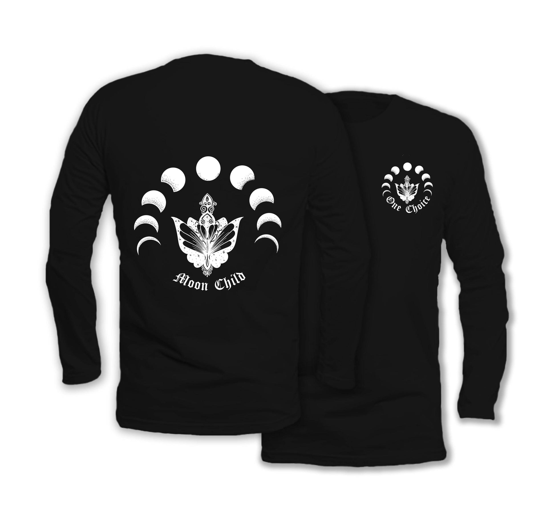 Moon Child - Long Sleeve Organic Cotton T-Shirt - One Choice Apparel