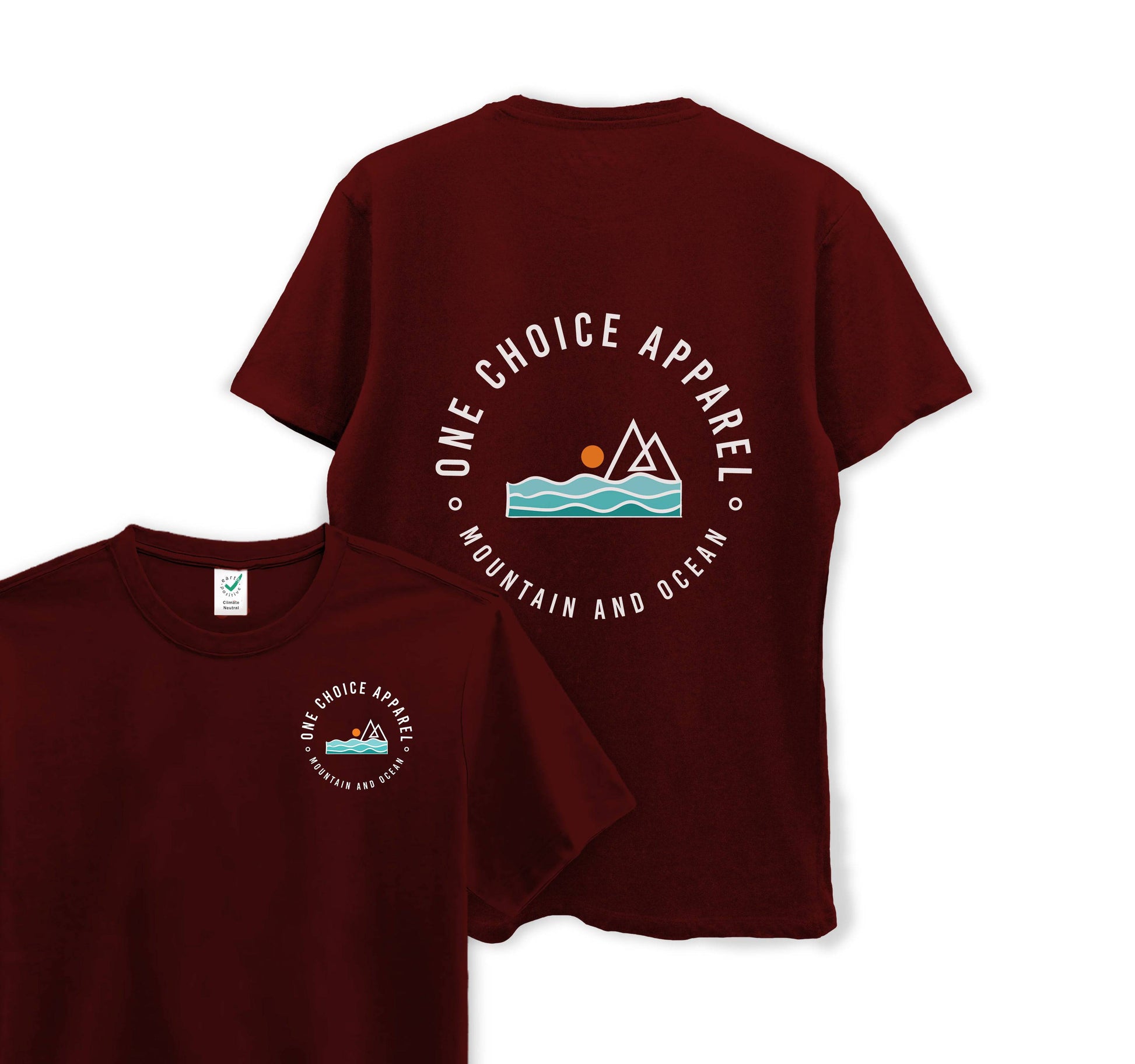 Mountain & Ocean - Organic Cotton Tee - One Choice Apparel