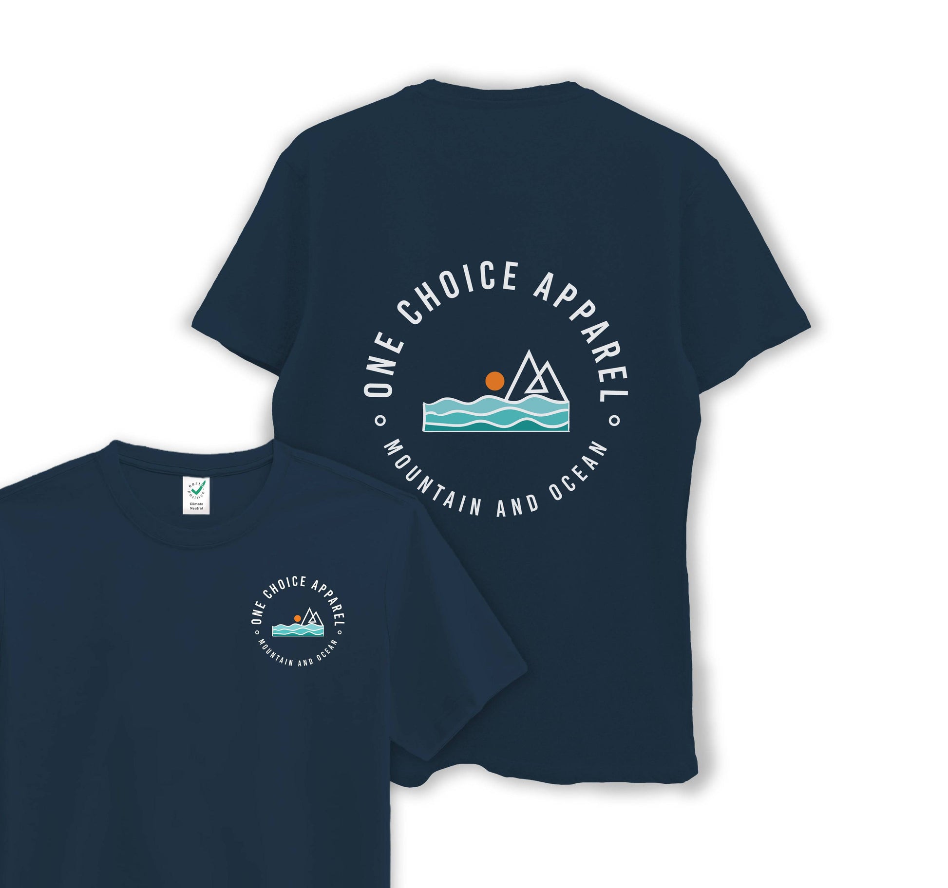 Mountain & Ocean - Organic Cotton Tee - One Choice Apparel