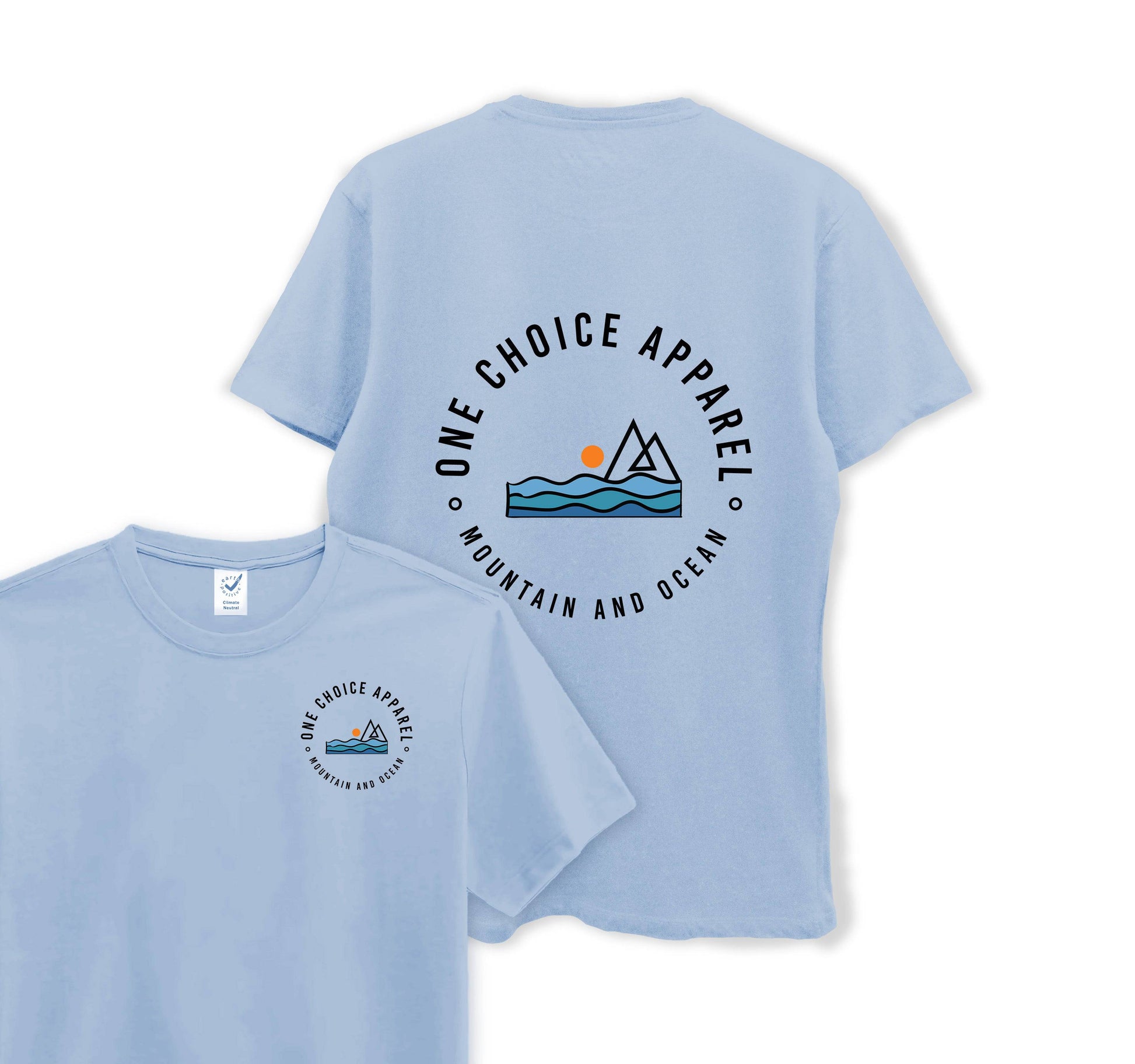 Mountain & Ocean - Organic Cotton Tee - One Choice Apparel