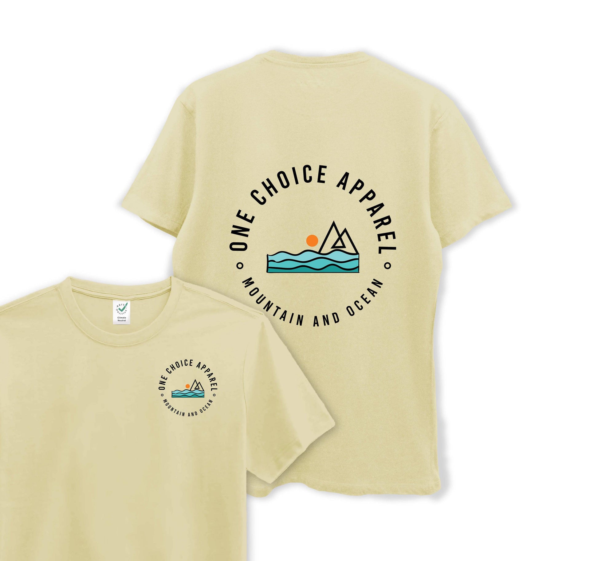 Mountain & Ocean - Organic Cotton Tee - One Choice Apparel