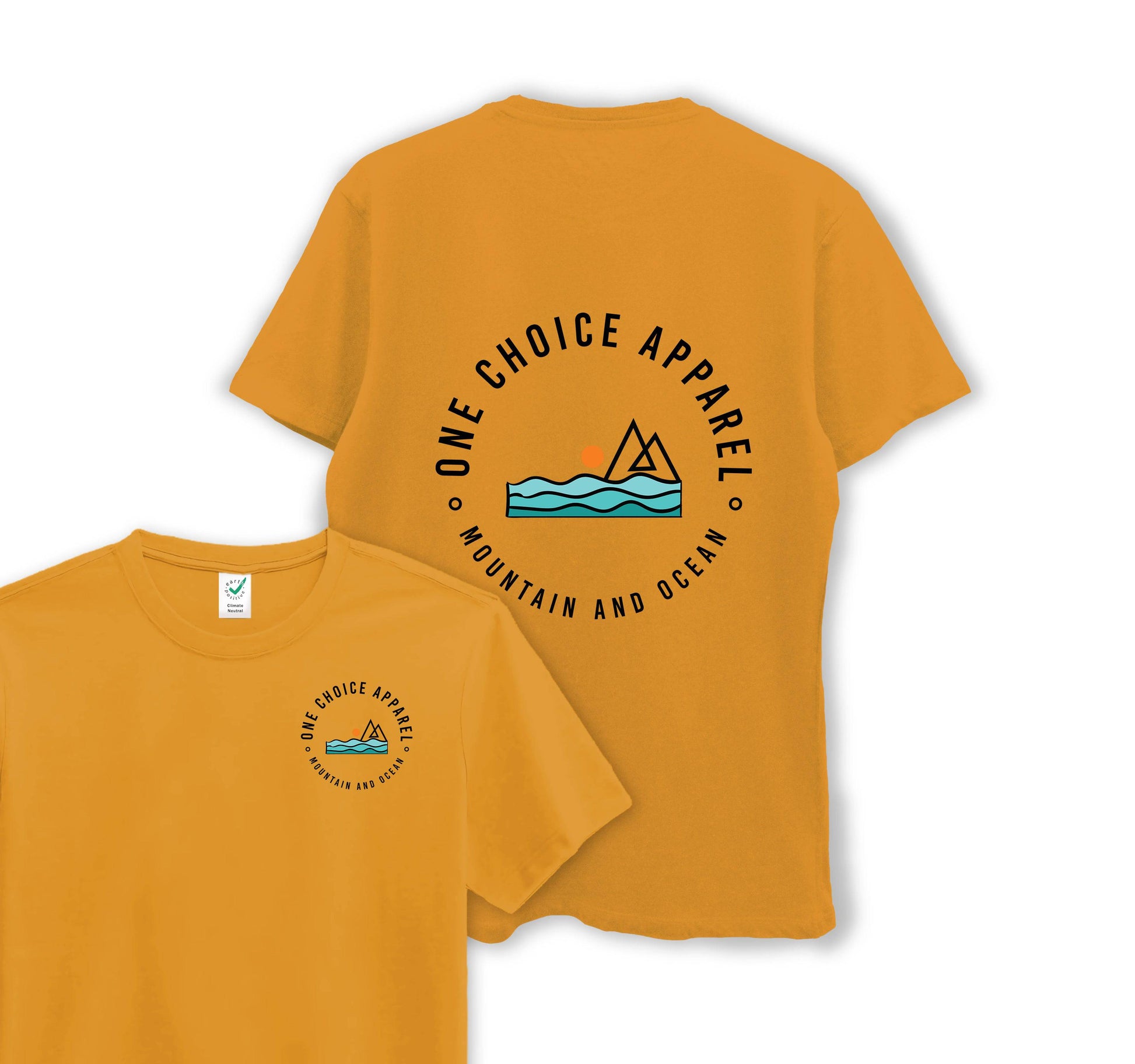 Mountain & Ocean - Organic Cotton Tee - One Choice Apparel