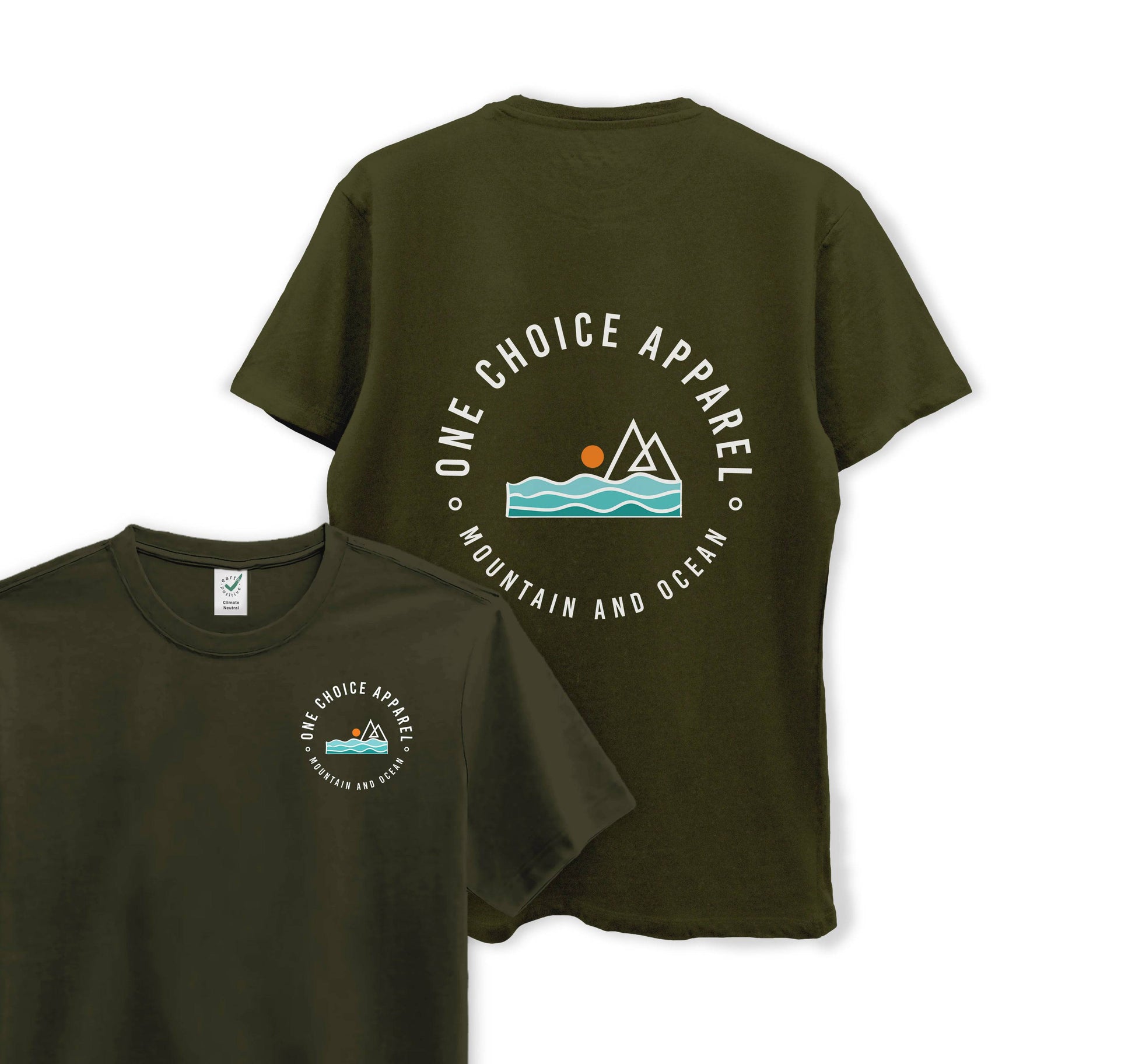 Mountain & Ocean - Organic Cotton Tee - One Choice Apparel