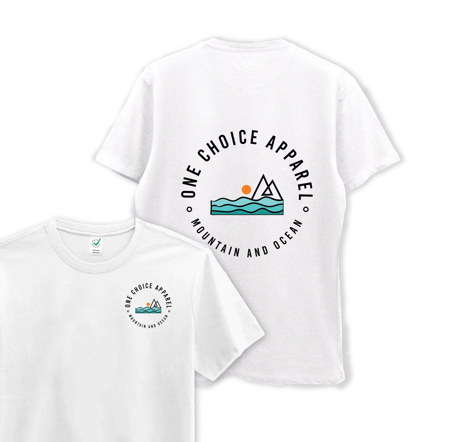 Mountain & Ocean - Organic Cotton Tee - One Choice Apparel