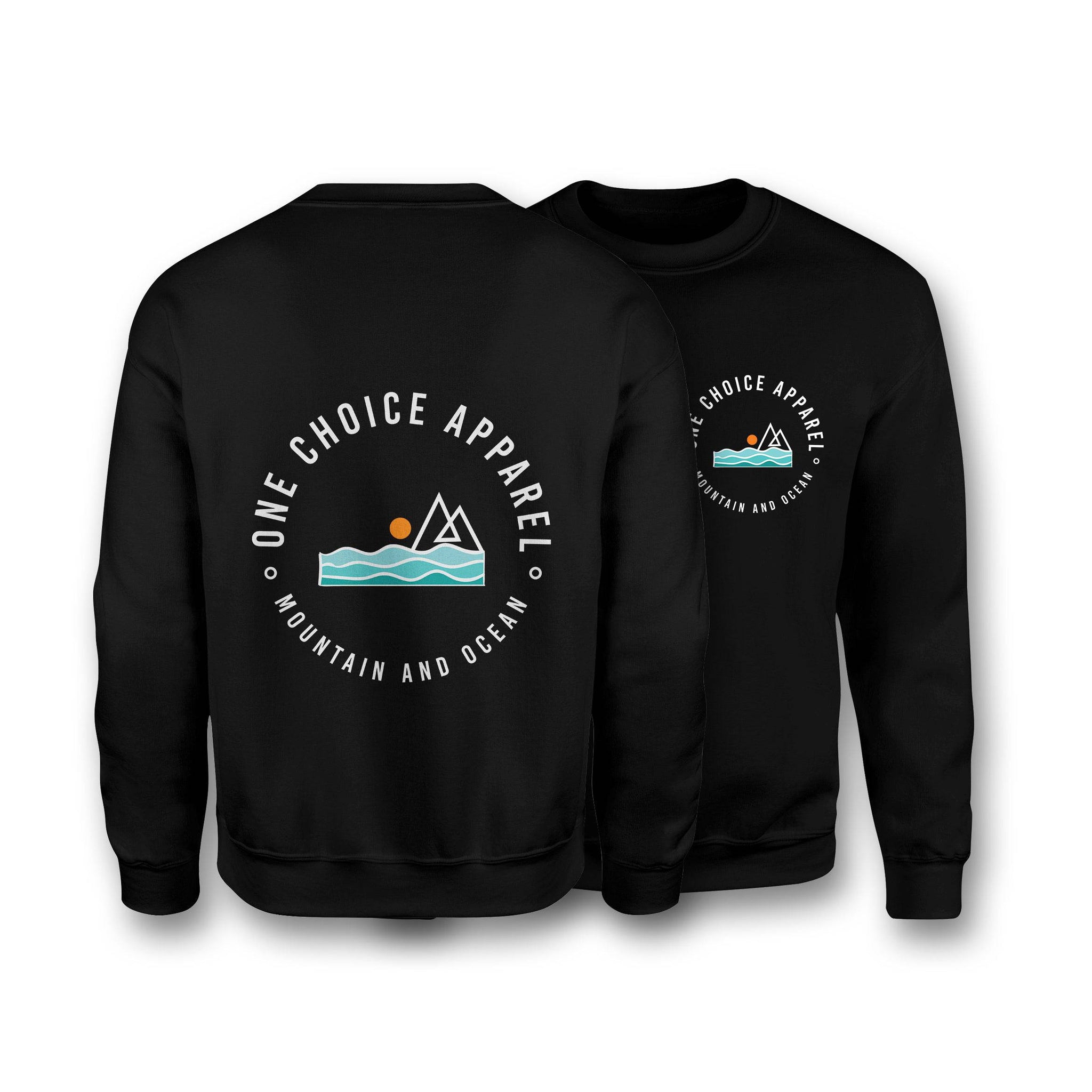 Mountain & Ocean Sweatshirt - Organic Cotton Sweatshirt - One Choice Apparel