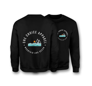 Mountain & Ocean Sweatshirt - Organic Cotton Sweatshirt - One Choice Apparel